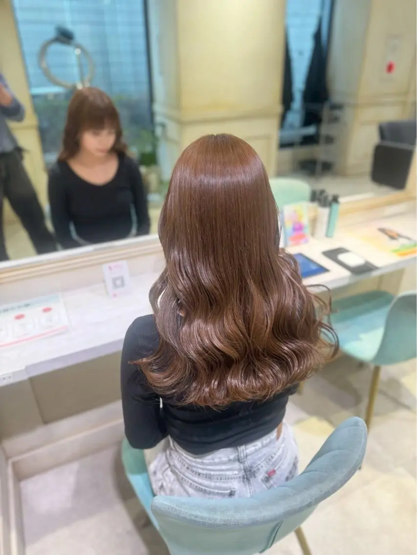 カラー ヘアカラー トリートメント 💙透明感カラー/ 縮毛矯正/ゆうな💙のヘアスタイル