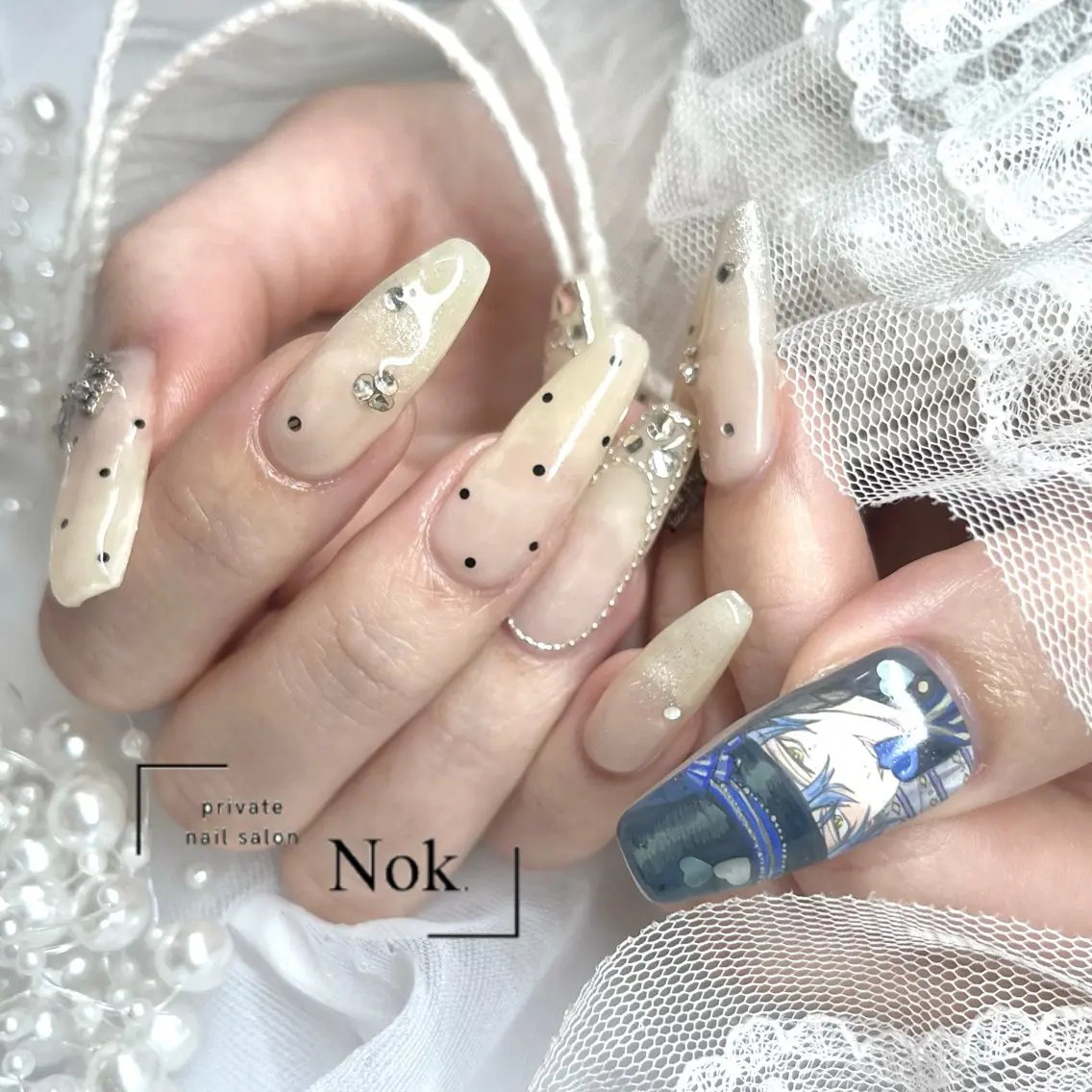 ネイル ロングネイル ハンドネイル 池袋痛ネイル Nok. 渡辺のネイルデザイン