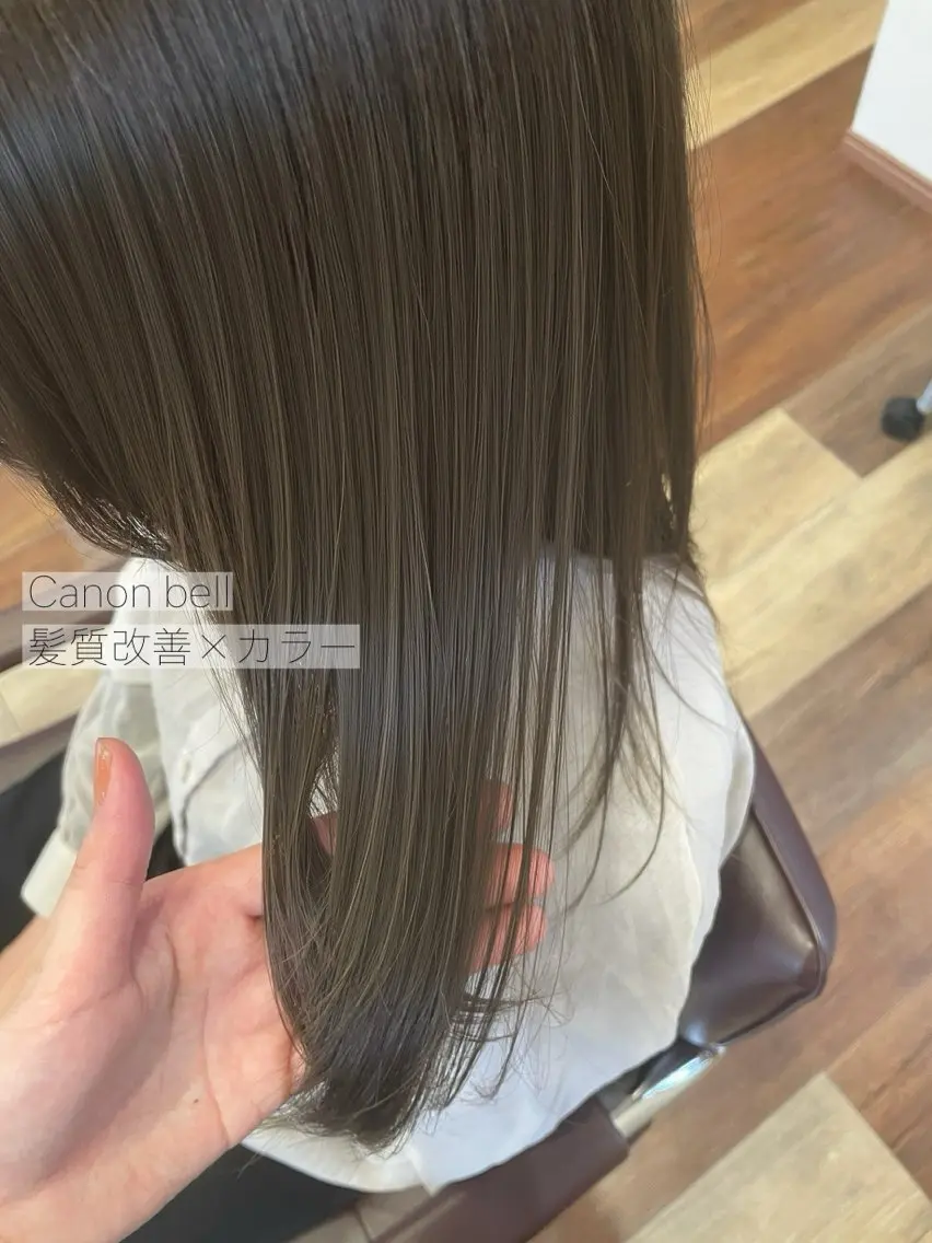 ミディアム カラー 髪質改善 安村 美奈のヘアスタイル