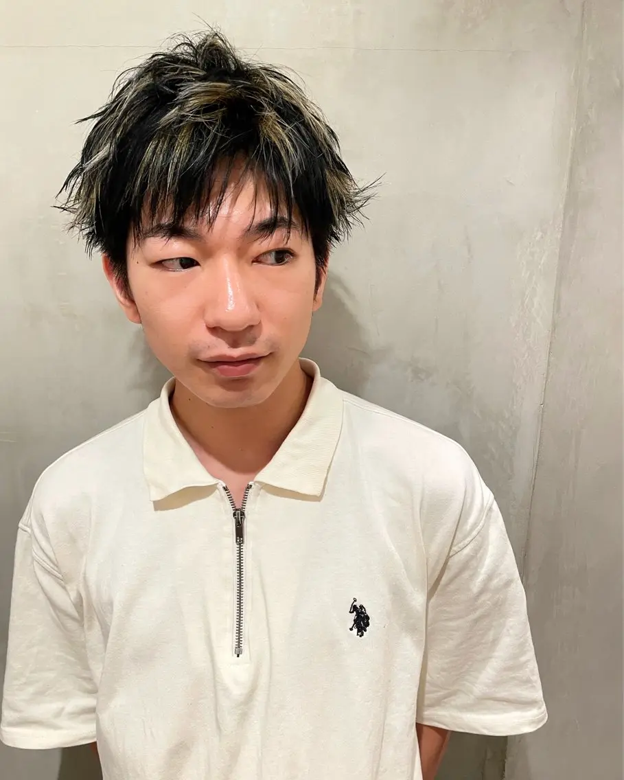 ショート カラー メンズ ヘアカラー トリートメント 優作 〜圧倒的信頼〜のヘアスタイル