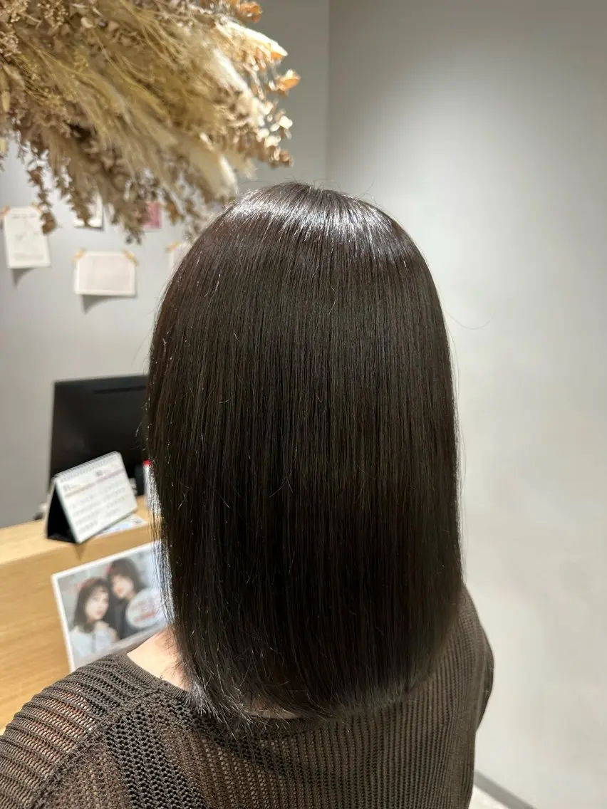 セミロング 髪質改善 トリートメント カット ヘアカラー 巻ける髪質改善🫧ハ イライト/永田汰伊智のヘアスタイル