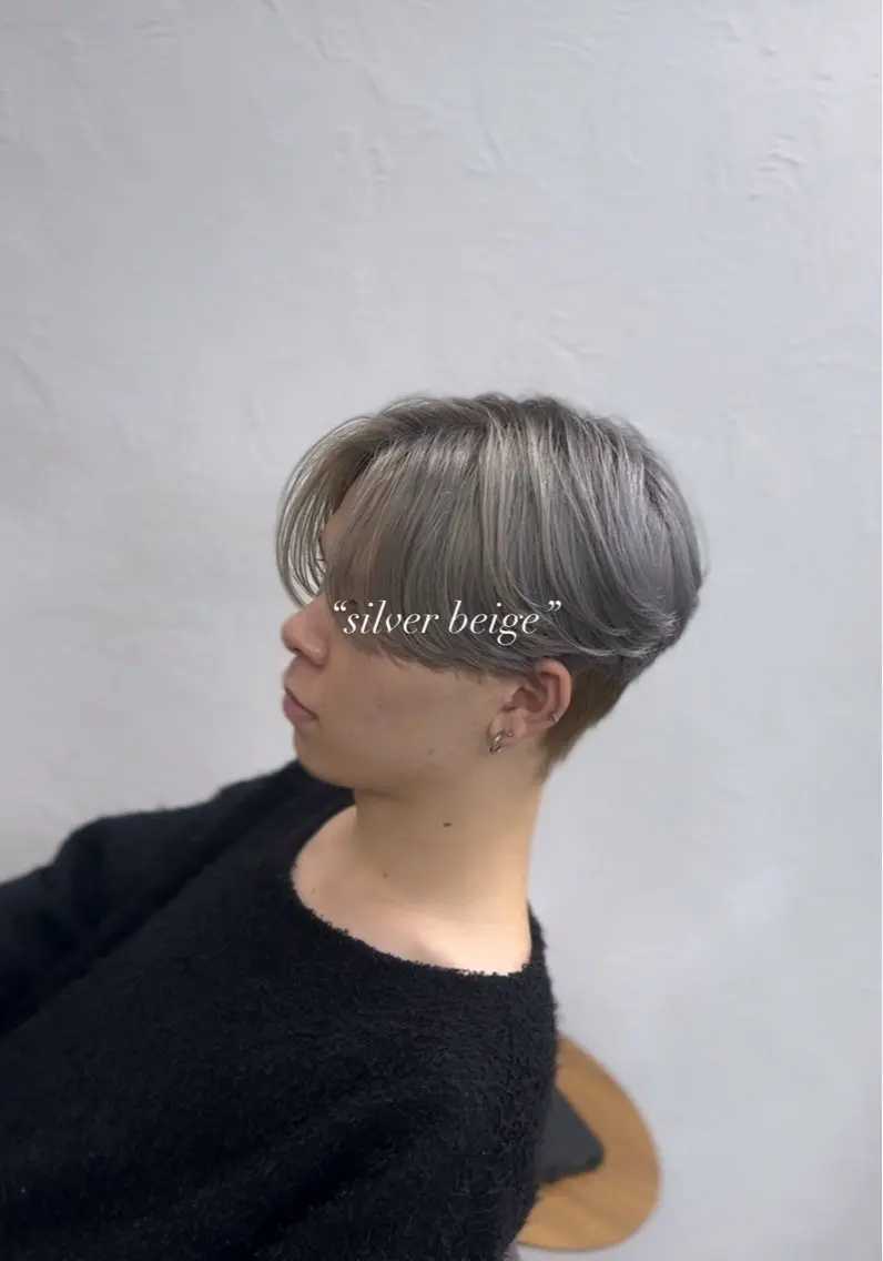 ショート カラー メンズ メンズブリーチ メンズ韓国風 ベージュカラー ブリーチ ホワイトベージュ ヘアカラー 👑カラーリスト👑 /石塚恒太郎のヘアスタイル