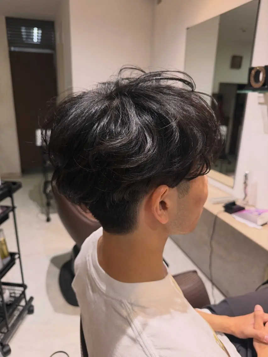 パーマ メンズ カット メンズパーマ シャドウ／大木のヘアスタイル