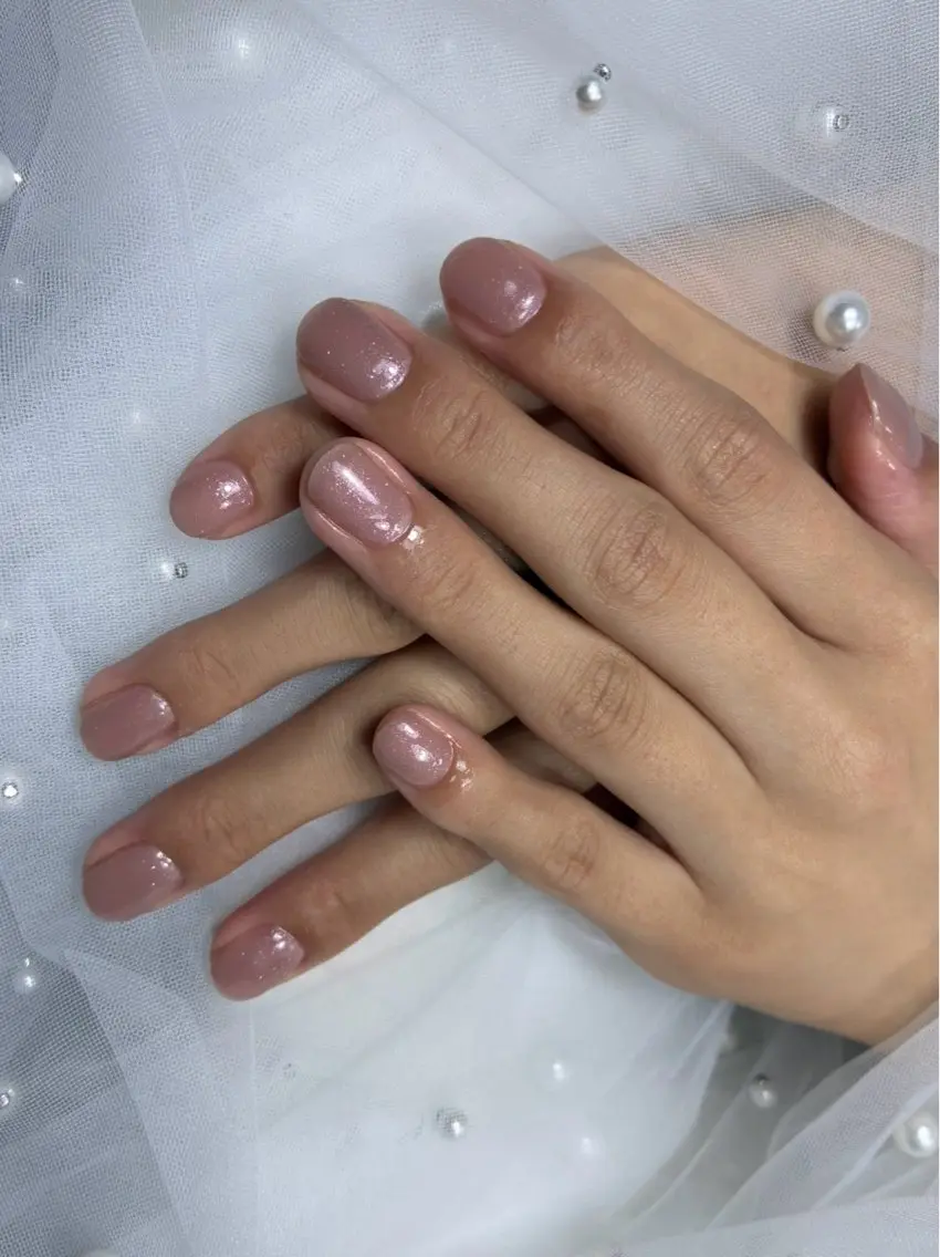 ネイル ラメ(グリッター) オフィスネイル ワンカラーネイル シンプルネイル Lino nailのネイルデザイン