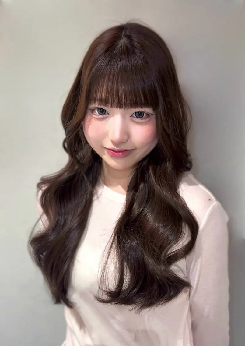 カラー ブラウンカラー ショコラブラウン ヘアカラー 麻衣里 /韓国風ヘア🎀のヘアスタイル