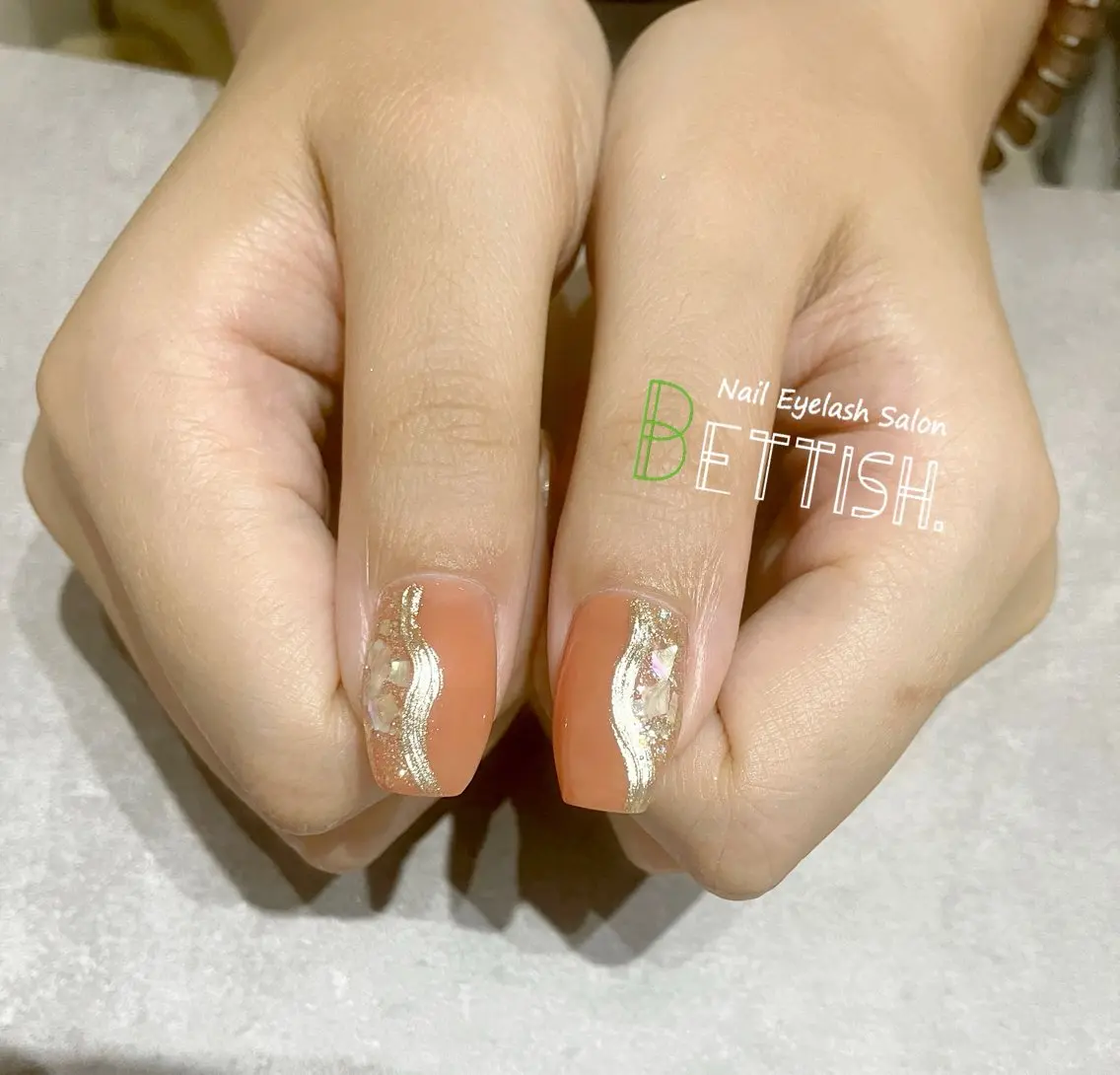 ネイル オレンジ ハンドネイル BETTISH. KUMIKO☺︎︎のネイルデザイン
