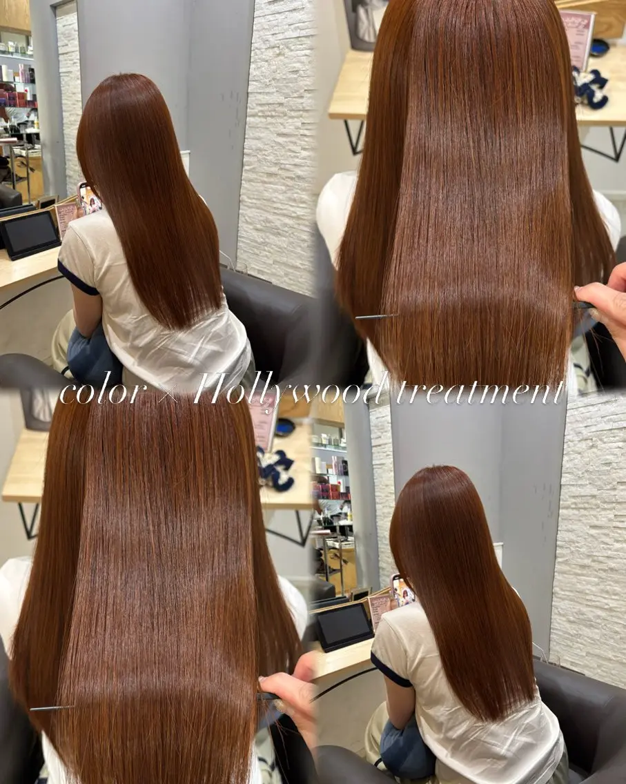 ロング カラー トリートメント ヘアカラー トリートメント 髪質改善/レイヤー/ 那覇/Ainoのヘアスタイル