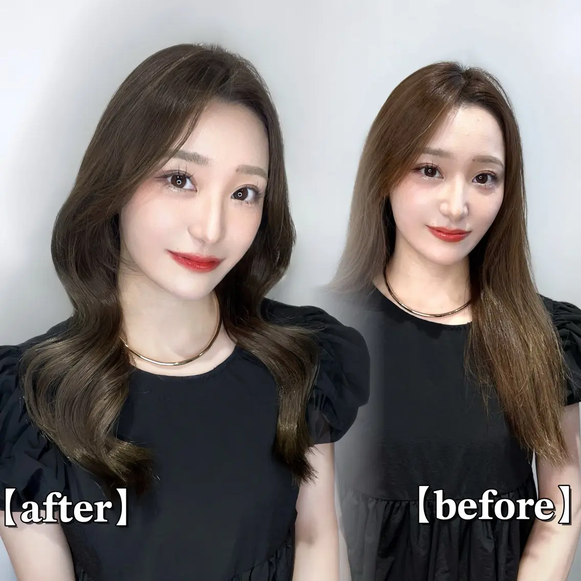 セミロング ヘアアレンジ 韓国風ヘア レイヤーカット トリートメント ワンホンレイヤー 🏅韓国ヘア/新宿/ レイヤー/KSukeのヘアスタイル