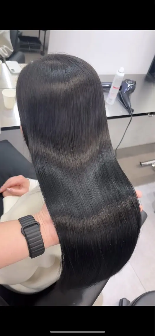 ロング カット ヘアカラー 縮毛矯正 トリートメント 髪質改善/縮毛矯正 梅田茶屋町/西尾祐作のヘアスタイル