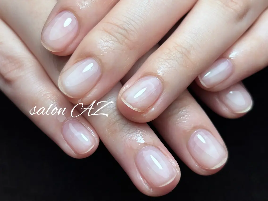 ネイル クリアネイル ジェルネイル オフィスネイル ハンドネイル salon AZのネイルデザイン