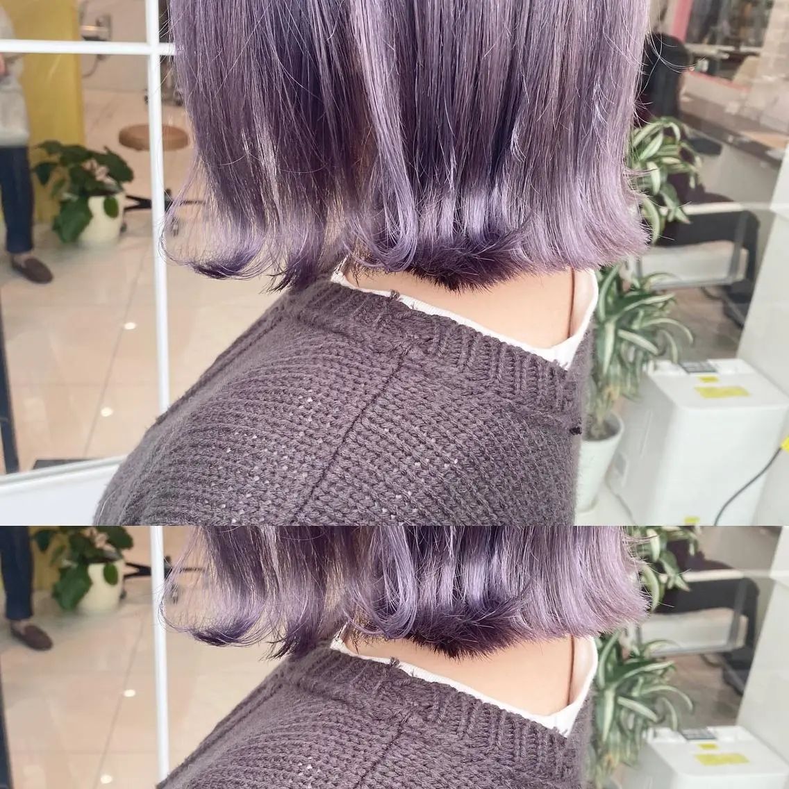 ミディアム カラー ウルフカット ハッシュカット/七海のヘアスタイル
