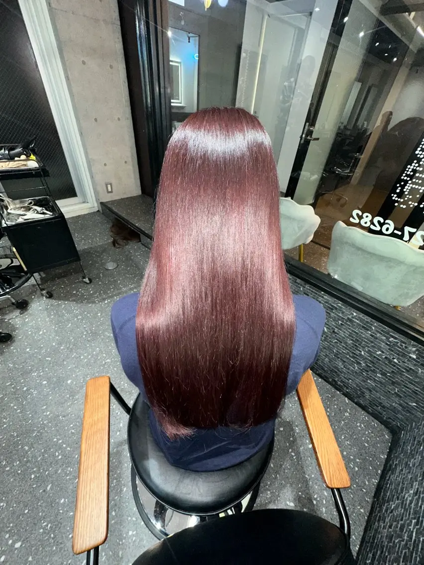 ロング カラー パーマ カット ヘアカラー 縮毛矯正 トリートメント 髪質改善⭐️縮毛矯正 中野⭐️Rinaのヘアスタイル