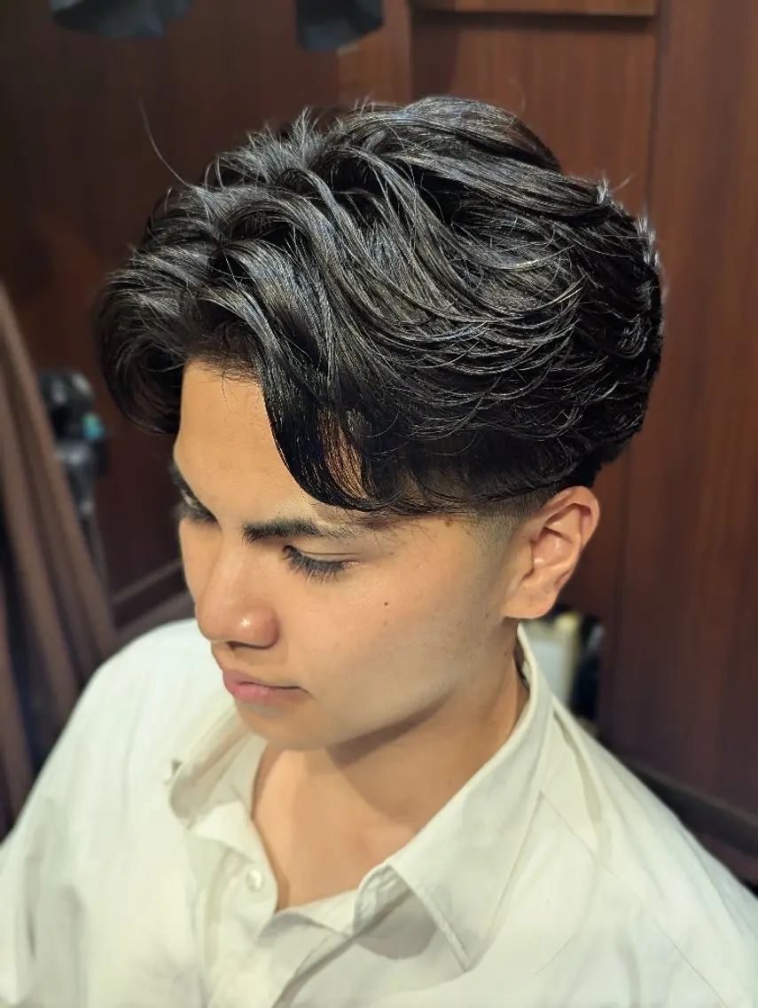 ミディアム カット パーマ 横須賀和也 ヒロ銀座一丁目のヘアスタイル