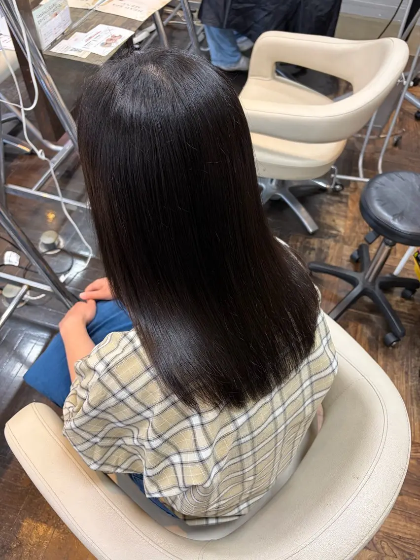 ミディアム カット 縮毛矯正 トリートメント <髪質改善>河野 🍑AVANCE.のヘアスタイル