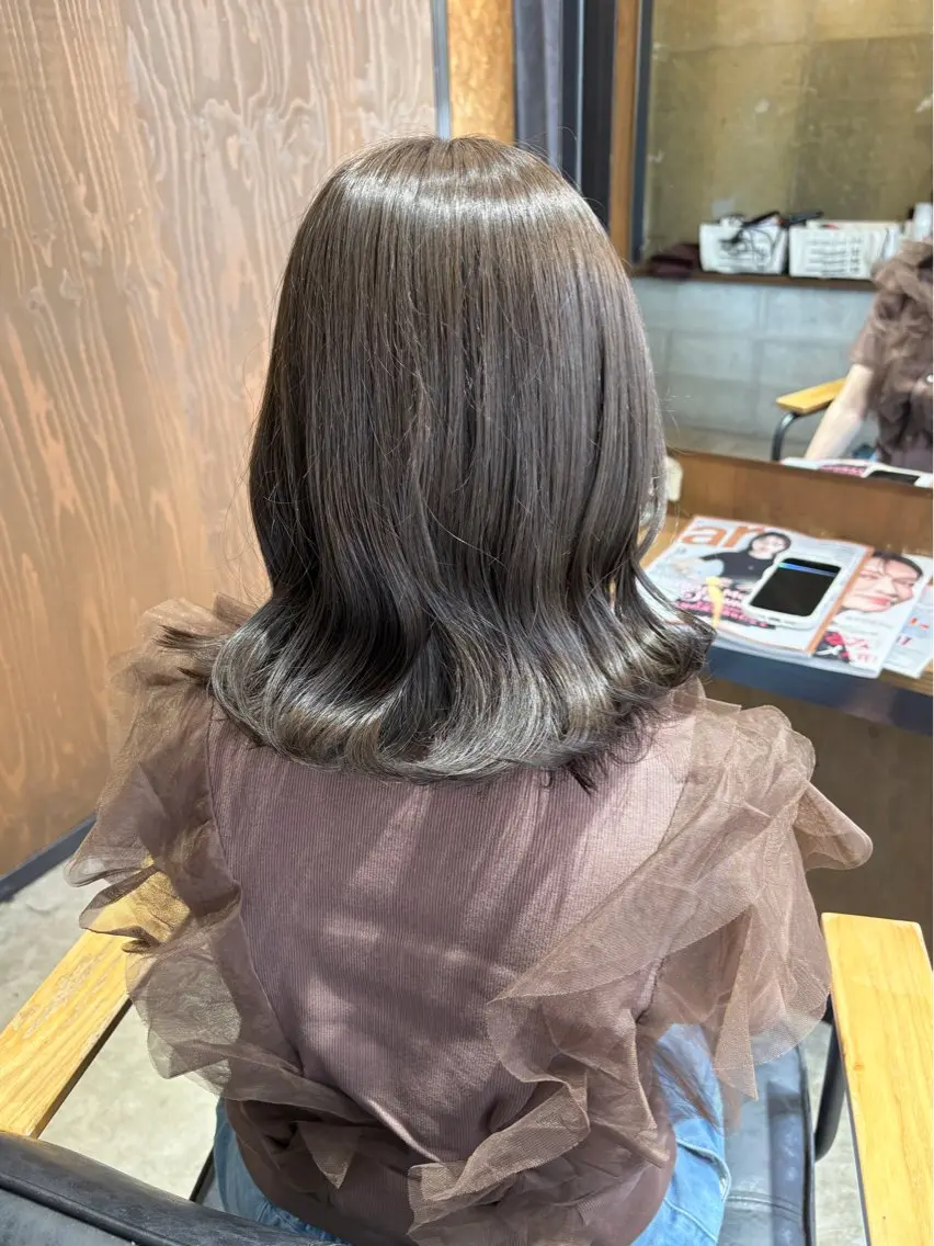 ミディアム カット ヘアカラー トリートメント pins 🦋sakiのヘアスタイル