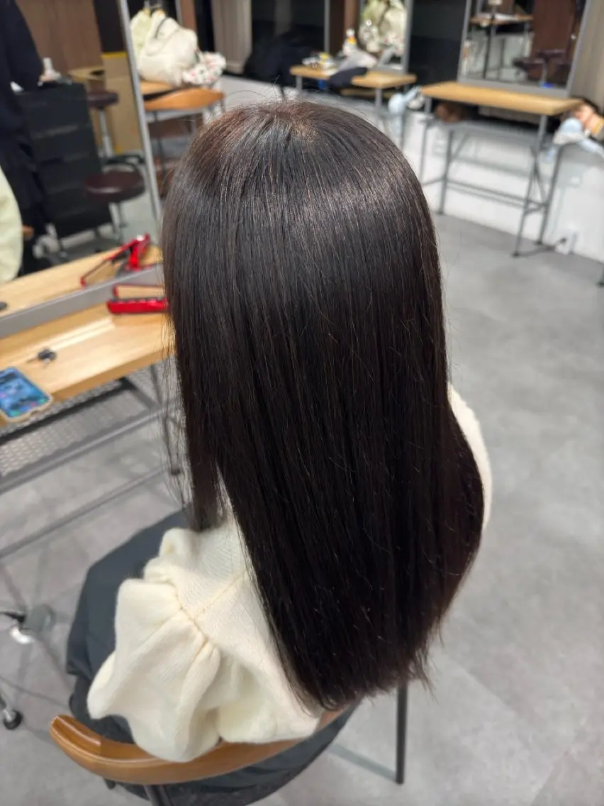 ロング 韓国レイヤー/縮毛 矯正/大宮🎀ゆづきのヘアスタイル