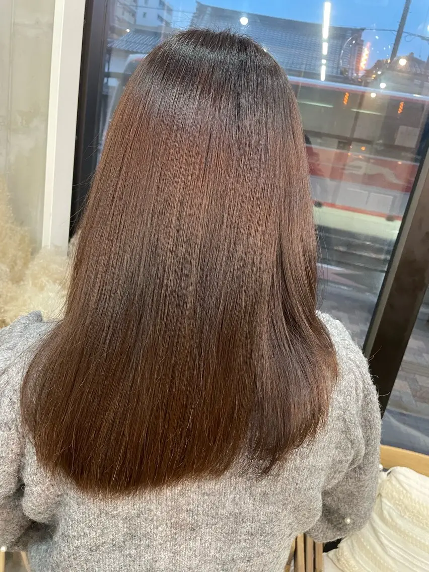 ロング 縮毛矯正 佐野 広祐のヘアスタイル