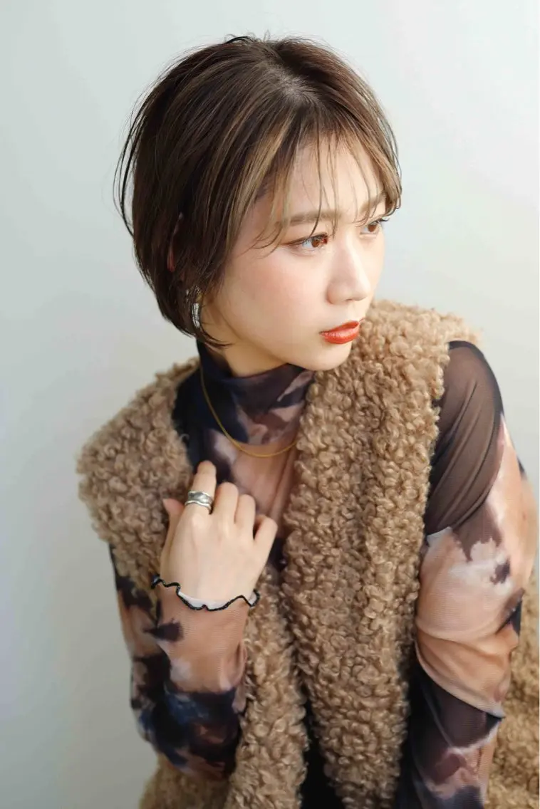 ショート カラー カット ヘアカラー トリートメント LOOP hairのヘアスタイル