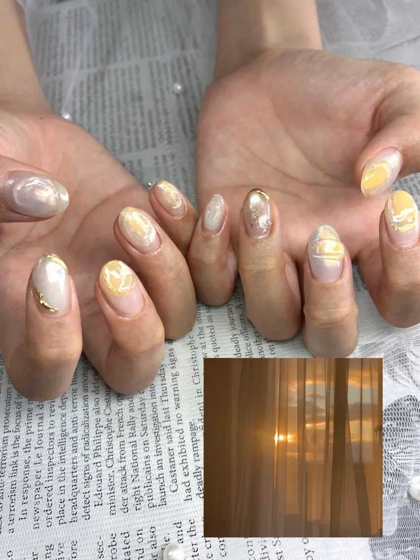 ネイル ニュアンスネイル shiki_nail 🪐のネイルデザイン