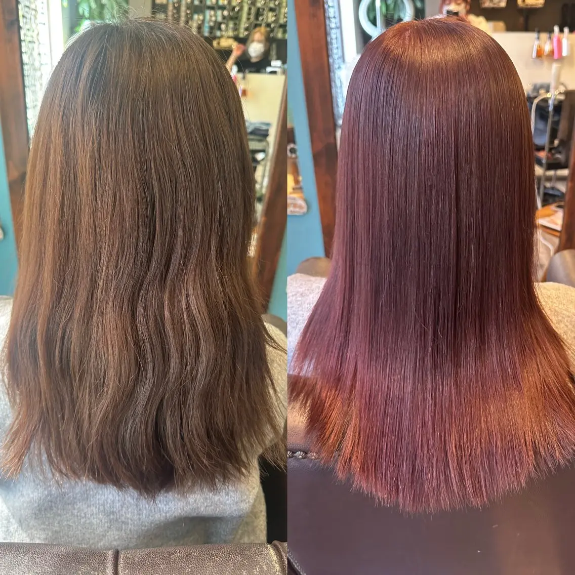 セミロング 縮毛矯正 安達 望のヘアスタイル