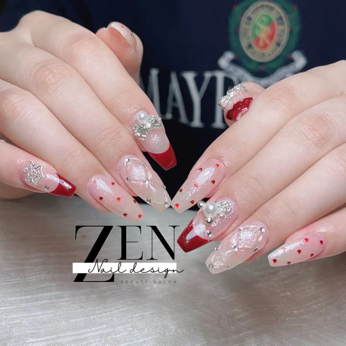ネイル チークネイル フレンチネイル ジェルネイル 韓国ネイル マグネットネイル ハンドネイル Zen Nail Design 池袋のネイルデザイン