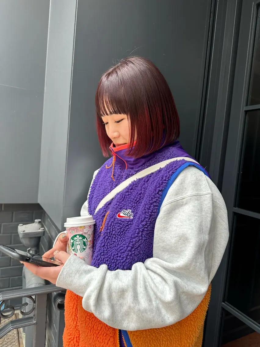 ショート ボブ カット ヘアカラー トリートメント 山本 菜月のヘアスタイル