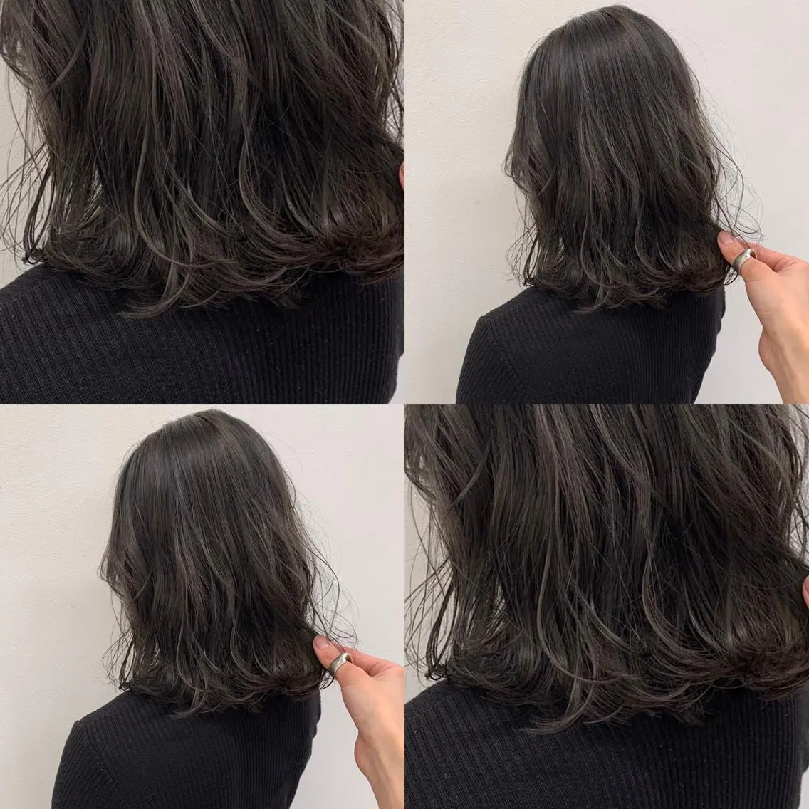 ミディアム カラー パーマ ヘアアレンジ メンズ キッズ 上品＆韓国風 🥀海心🥀のヘアスタイル