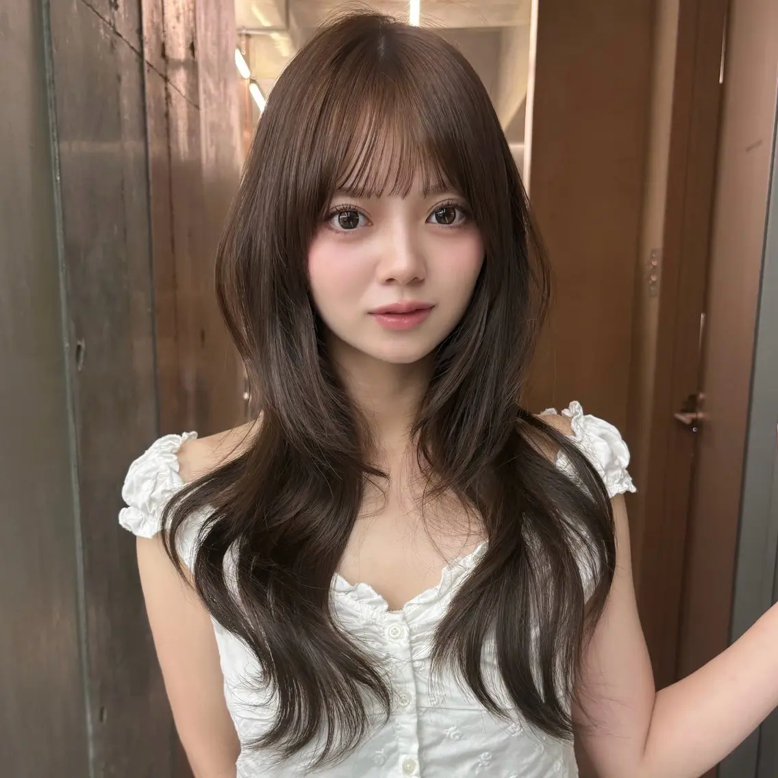 カラー ベージュカラー ブリーチ ダブルカラー モカベージュ ブリーチなしカラー ヘアカラー トリートメント ブリーチなしベージュ 🤎kotomiのヘアスタイル