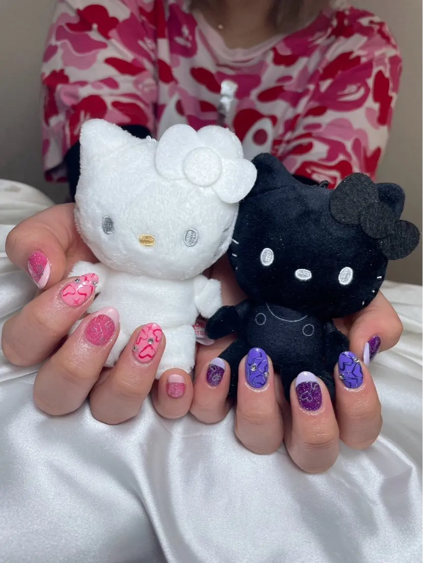 ネイル チークネイル 桜ネイル 長さ出し フットネイル ジェルネイル ハンドネイル XIINH NAIL SALONのネイルデザイン