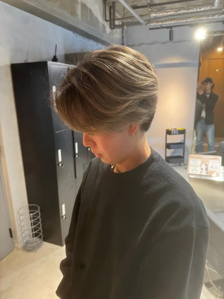 ミディアム カラー パーマ ヘアアレンジ メンズ カット ヘアカラー トリートメント ヘアセット メンズ特化 しゅうへいのヘアスタイル