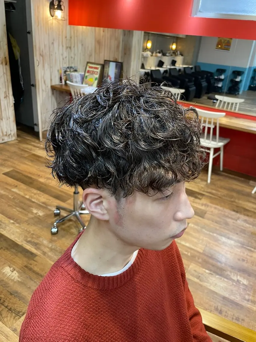 ショート パーマ メンズ カット パーマ トリートメント 🔥メンズ特化パーマ 🦖増田弘明🦖のヘアスタイル