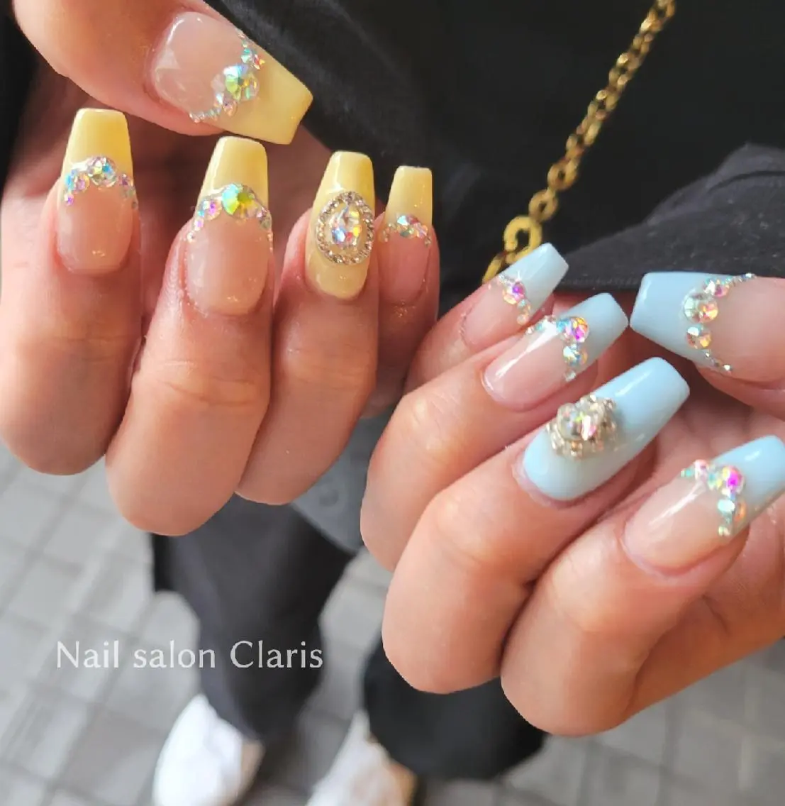 ネイル ロング アートネイル スカルプネイル Nailsalon Clarisのネイルデザイン