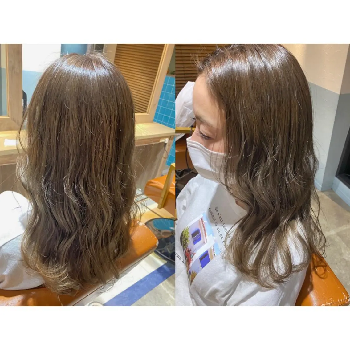 カラー ベージュカラー ブリーチ 🩵盛れる顔周り/ 艶カラーemi🩵のヘアスタイル