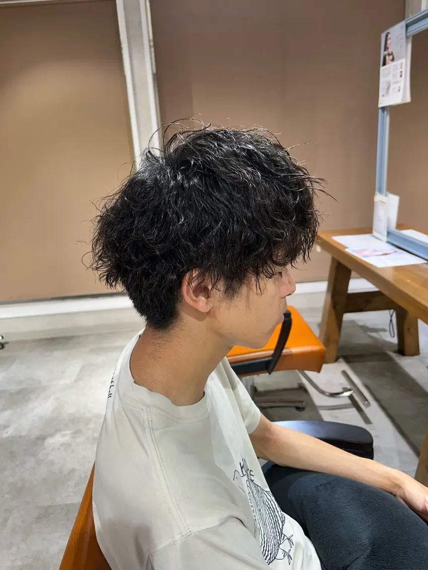 パーマ メンズ カット パーマ ショート/レイヤー 🎀細沼玲花のヘアスタイル