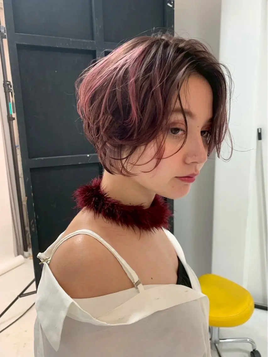 ショート ALBUM カラーブリーチ特化型のヘアスタイル