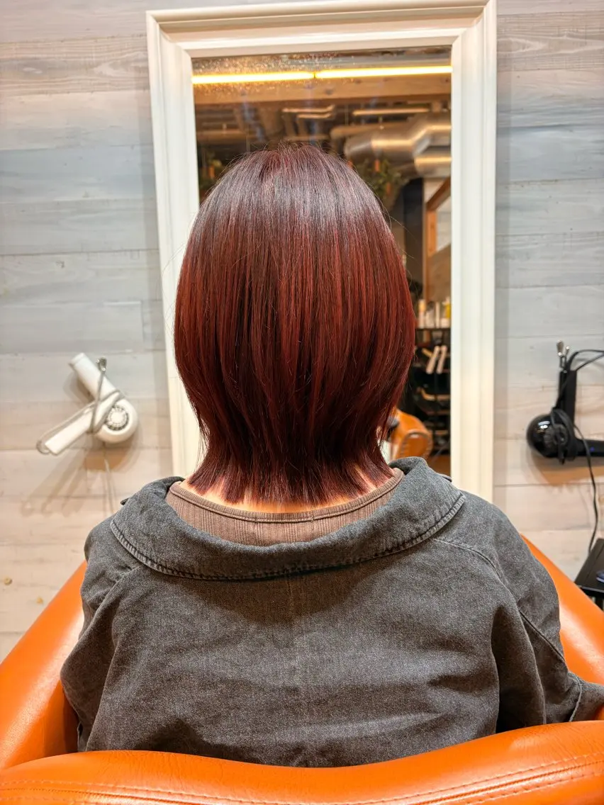 ミディアム レイヤーカット カット ヘアカラー 矢崎 智也のヘアスタイル