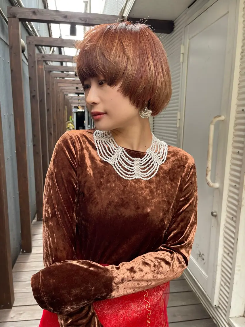 ショート カラー ボブ 似合わせカット ショート パーマ専門 小山慶太のヘアスタイル