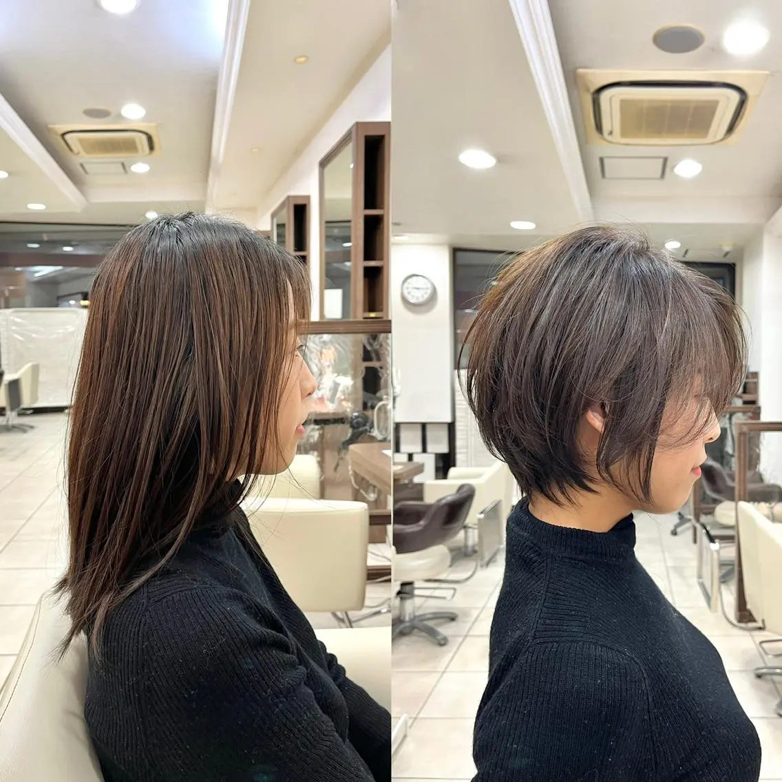 ショート カラー 透明感カラー ミセス ショートヘア 小顔カット カット ヘアカラー トリートメント ✨髪質改善・縮毛矯正 専門美容室マーベルのヘアスタイル