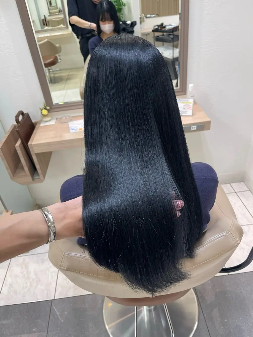 ロング カラー ヘアカラー トリートメント 🍒Ash国立 阿部妃南🍒のヘアスタイル