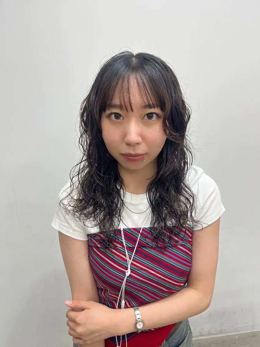 パーマ yuka/ロング/ レイヤーカットモデルのヘアスタイル