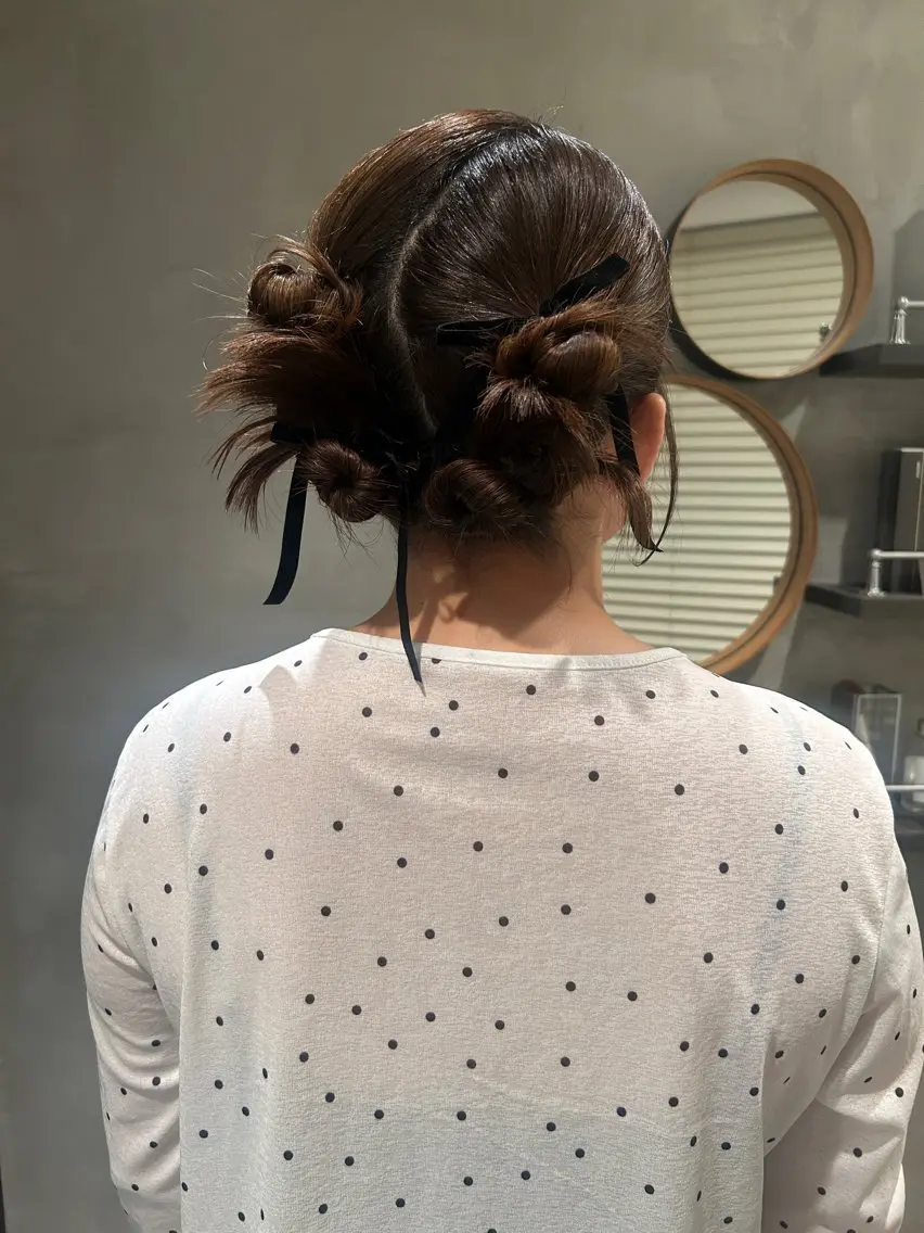 ミディアム ヘアアレンジ ヘアセット デザイン/アレンジ ❤︎イシイレイのヘアスタイル