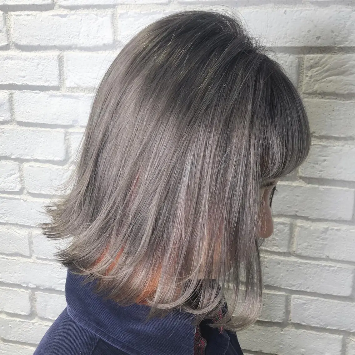 ショート カラー パーマ ヘアアレンジ メンズ キッズ ネイル マツエク・マツパ シルバー シルバー 新宿/髪質改善/ 美髪矯正✨浅江通友のヘアスタイル