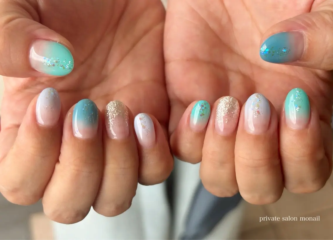 ネイル グラデーション ハンドネイル nail salon monailのネイルデザイン