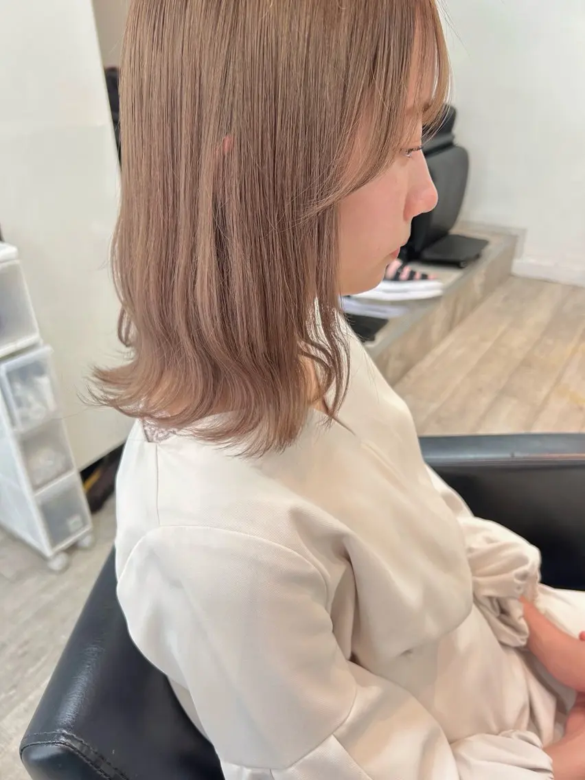 セミロング カラー ヘアアレンジ 代表🎀 ふわモテ愛 され髪🩷yumiのヘアスタイル