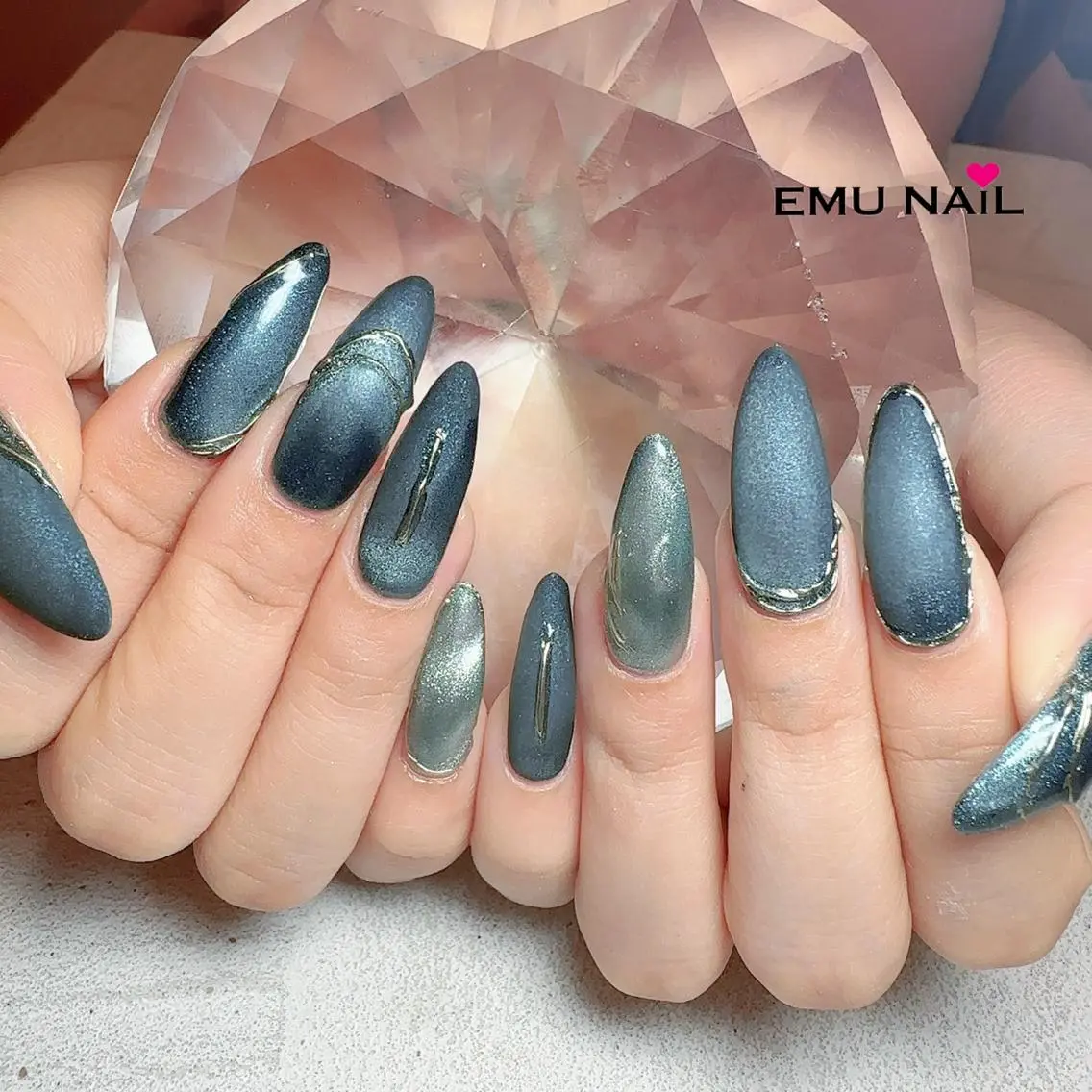 ネイル アートネイル マットネイル EMU NAILのネイルデザイン