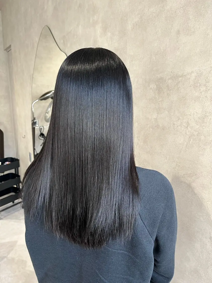 セミロング カラー 透明感カラー 髪質改善 縮毛矯正 ヘアカラー 《.Xian》ナツミ /ボブ/顔周りカットのヘアスタイル
