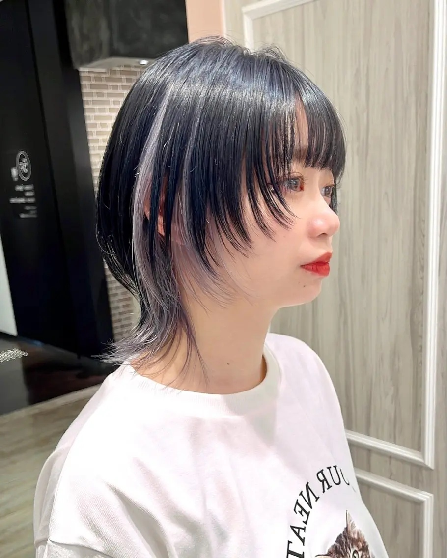 ショート ウルフカット 大阪ウルフカット 🐺デザインカラーのヘアスタイル