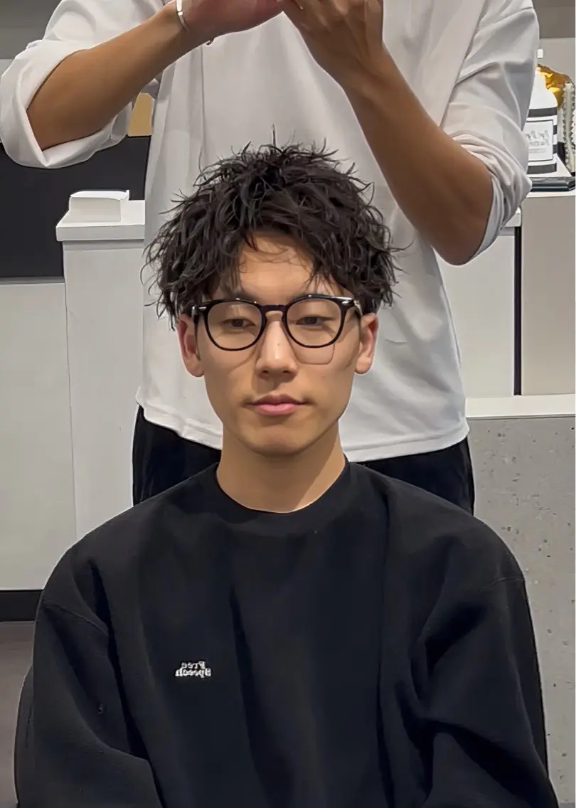 ショート パーマ メンズ カット パーマ 【メンズ特化】玉貞 健太のヘアスタイル