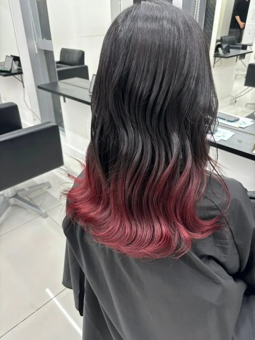 ミディアム カラー グラデーションカラー ヘアカラー トリートメント ⭐️無料!カット モデル募集⭐️夕貴のヘアスタイル