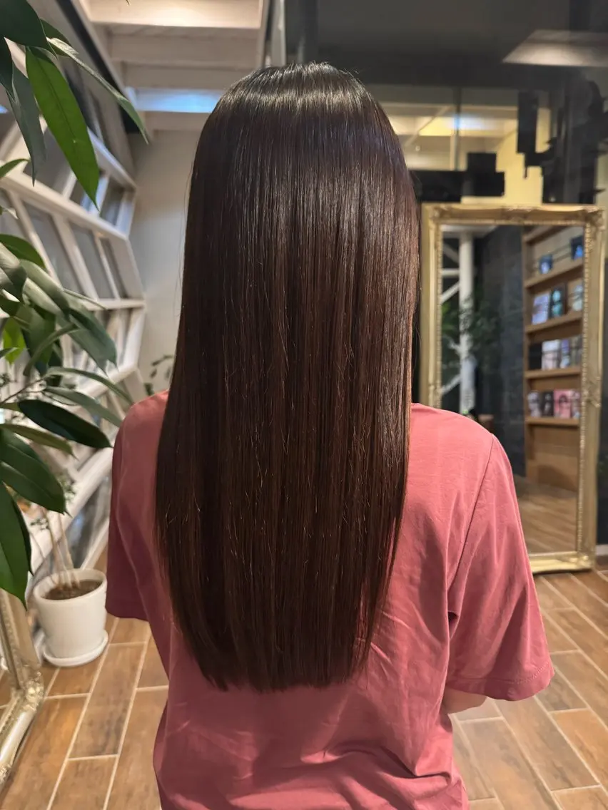 ロング パーマ 酸性ストレート ストレートパーマ 縮毛矯正 村上 輝のヘアスタイル